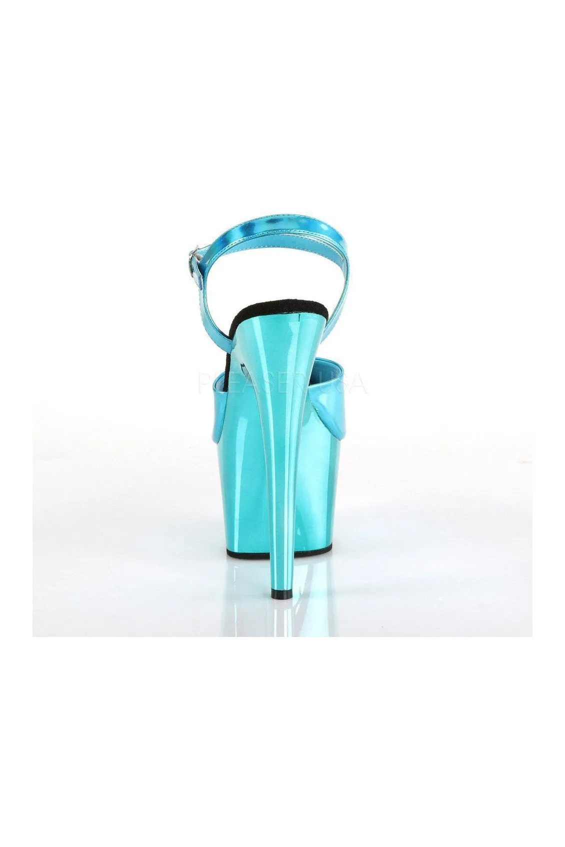 ADORE-709HGCH Platform Sandal | Turquoise Patent